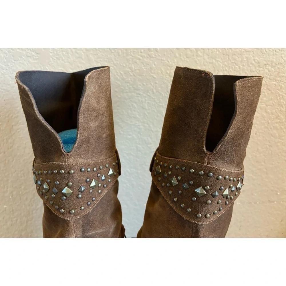 Anthropologie Cordani Five Worlds Above Knee Suede Leather Boots